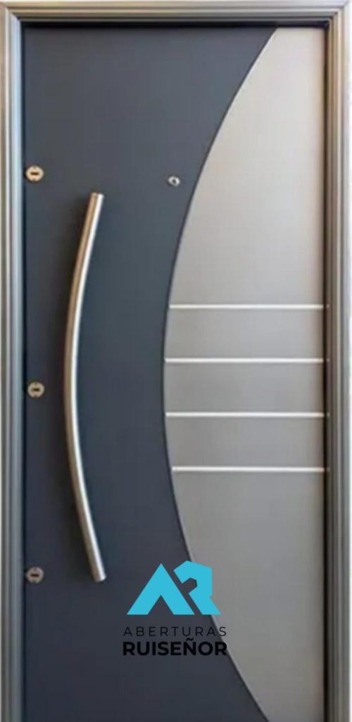 Puerta Pavir Pintura Final Bicolor gris/champ