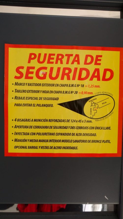 Puerta de Seguridad  Con Barral mod. 111